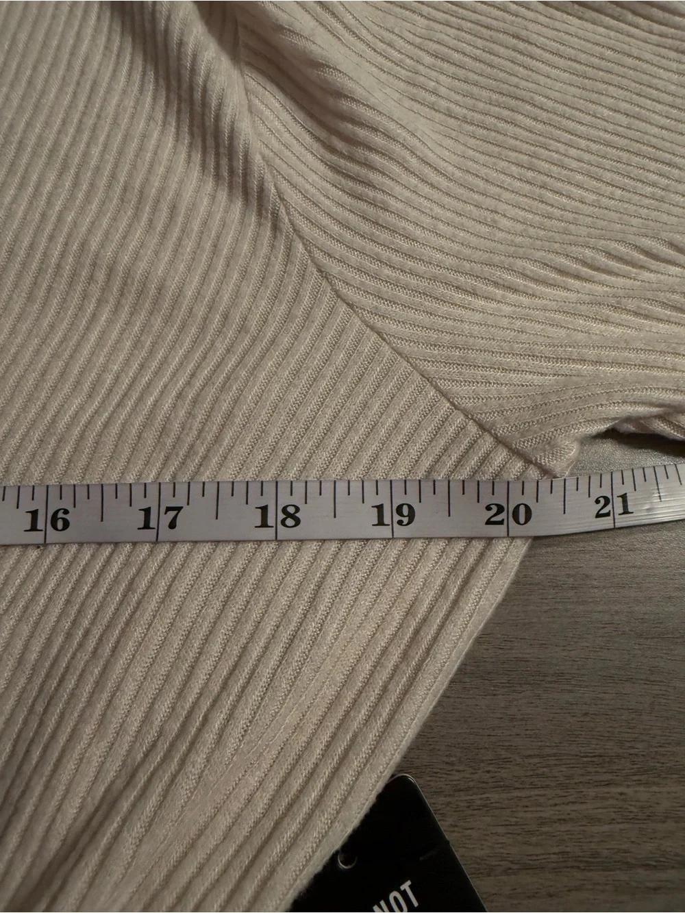Express Cream Ribbed Wrap Bodysuit - Picture 5 of 6